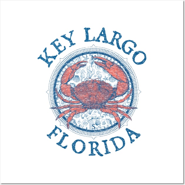Key Largo, Florida, with Stone Crab on Windrose Wall Art by jcombs